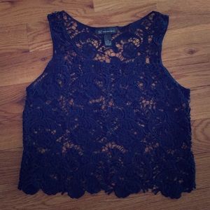 Super cute 💯% Cotton Navy Sleeveless Top Size S